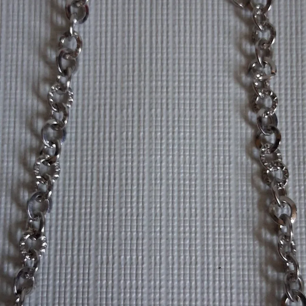 Paparazzi Run For The Heels Blue and Silver Toned Beaded Statement Necklace